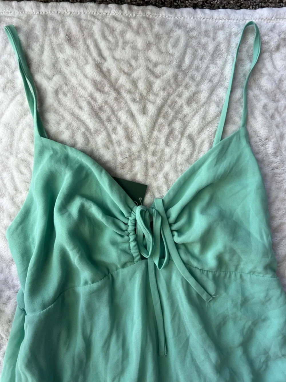 NWT Wild Fable Women’s Sleeveless High-Low Hem Chiffon Dress | Aqua Green Size L - Picture 5 of 11